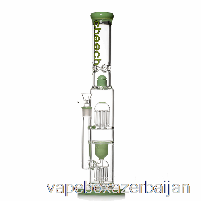 Vape Azerbaijan Cheech Glass Double Tree Big Rig Bong Green